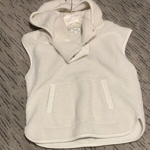 White Hooded Sleeveless Vest